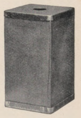 Rectangular Kodak Candle Lamp with its lid and front viewing panel.