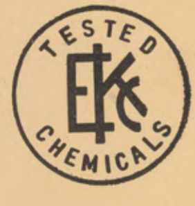 Circular Tested Chemicals seal with the Eastman Kodak monogram.